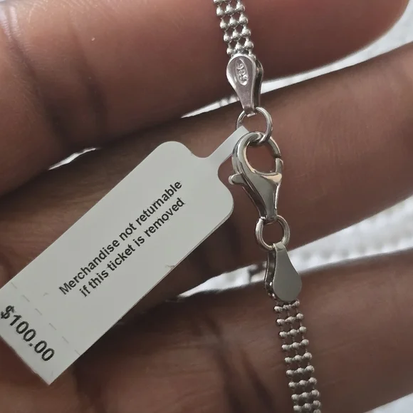 $100 Macy's Women Elegant Silver Hand Bracelet New Party - Picture 7 of 13